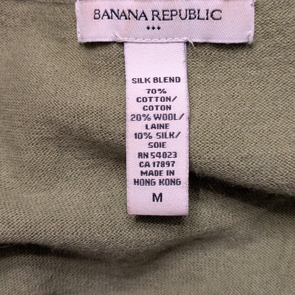 Banana Republic Olive Green Women's Blouse - Picture 5 of 5